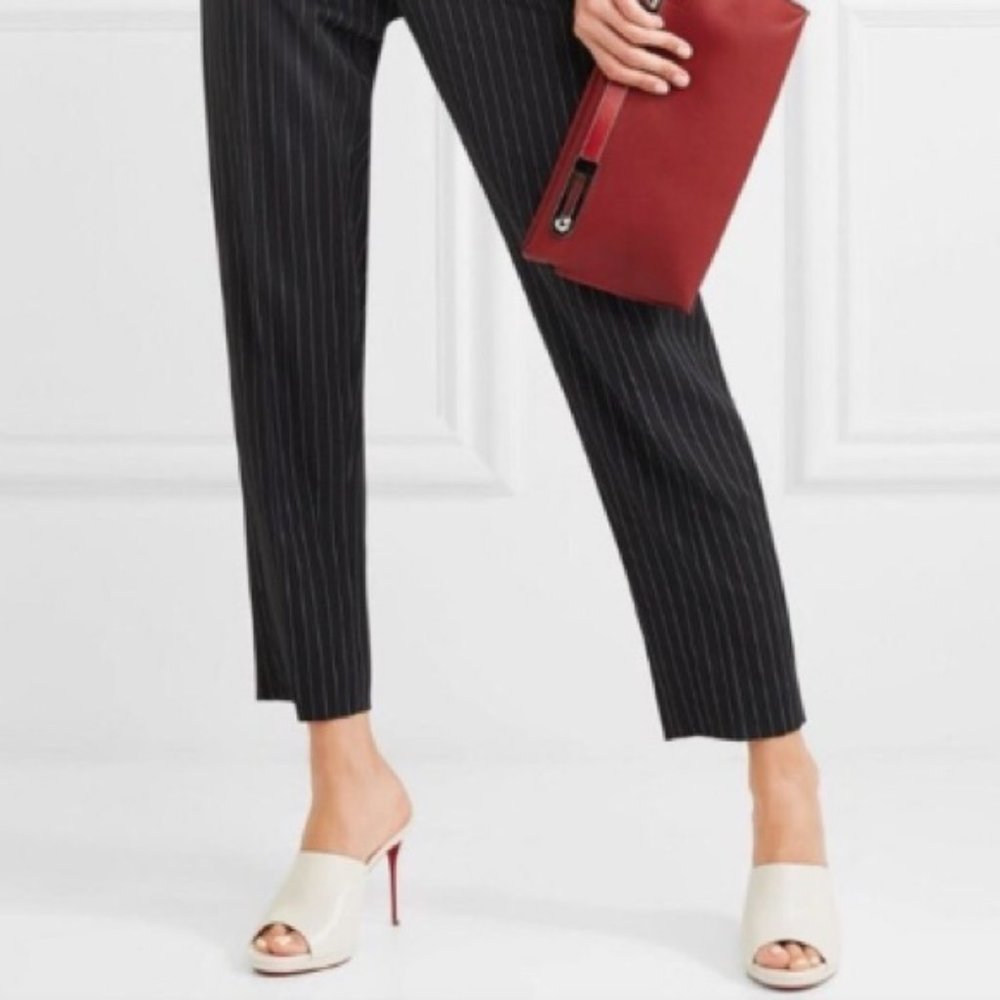 Christian Louboutin Ivory and Red Mules